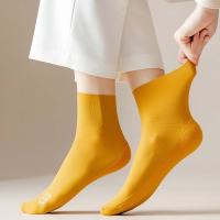 Calcetines coreanos simples para niñas, calcetines de tubo medio de Color sólido de verano con cualquier corte, calcetines para mujer - details 5