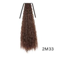 Peluca de cola de caballo afro rizada permanente de maíz, extensión de cola de caballo, cola de caballo larga ondulada y rizada ombre, postizo de cola de caballo natural esponjoso para mujeres - details 7