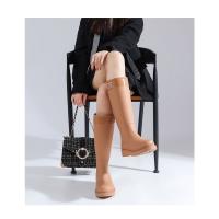 Botas de Lluvia de Tacón Alto Impermeables Zapatos de Invierno Cálido para Mujeres con Boca Ancho - details 9