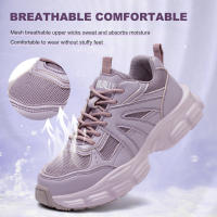 Zapatos Deportivos informales para mujer, zapatillas de deporte a la moda con cordones,Calzado de seguridad - details 1
