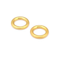 Anillo de Cierre Redondo de Brasso Dorado Mate Joyería de Alta Calidad - details 65