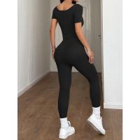 Yoga deportivo europeo y americano traje de dos piezas de color sólido ropa de mujer 2025 primavera y verano correr fitness ropa deportiva - details 14