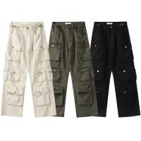 Pantalones de jogging apilados al aire libre para hombres y mujeres de carga universal para hombres, pantalones casuales sueltos de hip-hop con múltiples bolsillos - details 0