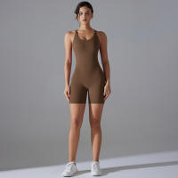 Hamidou-Conjunto de Yoga con espalda descubierta para mujer, Body de Fitness de alta elasticidad, ropa de gimnasio deportiva, Top corto de Fitness, Shockpro - details 1