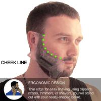 Peine de plantilla para dar forma a la barba para hombre, peine transparente negro para Barba, herramienta de belleza para el ho - details 7