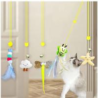 Juguete de Cola para Gatos Disco Adhesivo Colgante Elástico con Campana - details 10