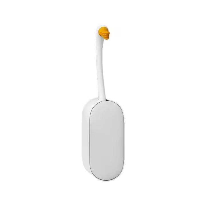 Cepillo de baño con forma de ganso montado en la pared, cepillo de baño colgante divertido blanco, cepillo recargable de silicona, Herramientas de limpieza de esquina para Baño - 1