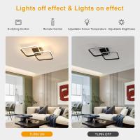 50W Plafon LED Techo Regulable, Lampara Techo con Mando a Distancia 3000K-6500K 59cm, Moderno Lamparas de Techo Salon Cuadrado para Dormitorio Salon Baño Cocina Comedor Pasillo - details 95