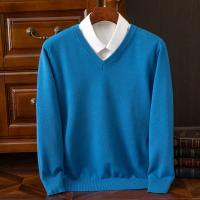 Suéter grueso de Cachemira para Hombre, ropa clásica cálida con cuello en V, Jersey de otoño e invierno, 4XL - details 24