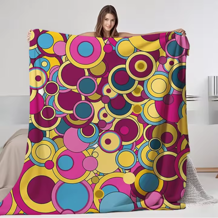 Manta de franela multiusos, manta de estilo fresco Peter Max, manta Tribal étnica, funda de cama, manta transpirable para sofá de adultos - 1