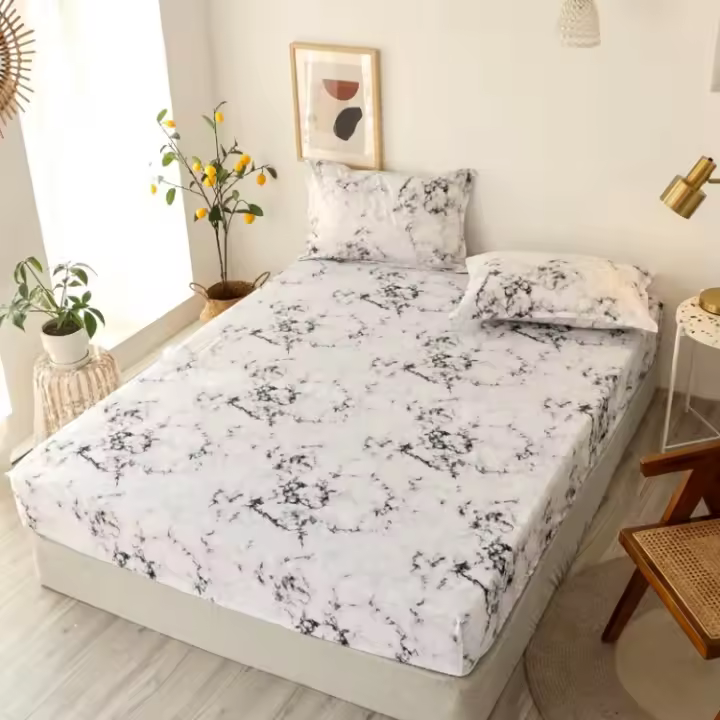 Funda de colchón de microfibra transpirable, cubierta de cama a prueba de polvo, completamente rodeada - 1