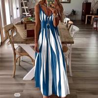 Vestido de verano con cuello en V para mujer, vestidos estampados - details 2