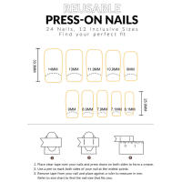 Uñas postizas largas de color rosa con purpurina roja, decoración de uñas naturales irrompibles, uso simple para combinar con vestido de chica caliente - details 3