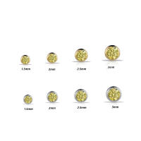 Piercing de acero con gema para la nariz, anillos de oro con tornillo para la nariz, piercing para la nariz, 1,5-3mm, 20g, 1 ud. - details 3