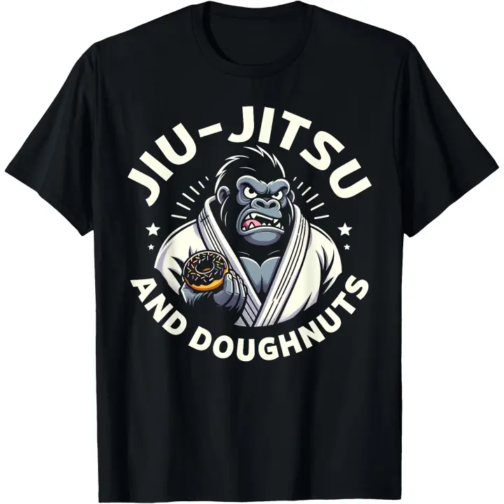 Camiseta brasileña de Jiu Jitsu y Donuts Donut, divertida camiseta de Jiu Jitsu para hombre - 1