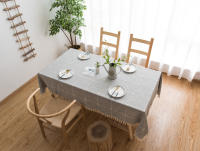 Mantel antimanchas rectangular, Diseño cuadrado de bordes para Decoración de mesa de Comedor - details 14