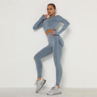 Leggings De Gimnasio Para Mujer Cintura Alta Sin Costuras Push up Sexy Encaje De Pierna Estilo Casual De Color Negro - details 0