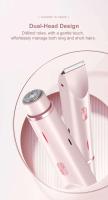 Afeitadora eléctrica 2 en 1 para mujer, brazo, piernas, axilas, cara, Bikini, pelos, afeitadora recargable de doble cabezal, recortadora de pelo corporal, uso en seco y húmedo - details 6