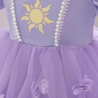 Rapunzel Sofia Alice Cosplay vestido de princesa niñas Floral cumpleaños carnaval fiesta de Halloween ropa elegante accesorio de disfraz - details 6