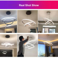 LEFAN-Lámpara de araña tricolor para comedor, iluminación LED para el hogar, diseño moderno, decoración de dormitorio, luz tenue - details 3