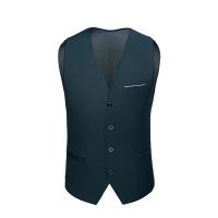 M-6XL de lujo a la moda de gama alta de Color sólido para hombre, traje informal de negocios oficial, chaleco para novio, vestido de boda, abrigo de cintura para fiesta - details 1
