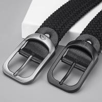 Día de la madreCinturón elástico tejido Unisex para hombre y Mujer, cinturón de lujo de diseñador para hombre, hebilla de aleación, correas de cintura, Cinturones sin agujeros, Cinturones de lujo para Mujer - details 4