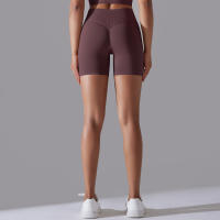 Pantalones cortos de Yoga para mujer, Shorts deportivos de secado rápido, realce de glúteos, sin costuras, para entrenamiento de ciclismo y gimnasio - details 58