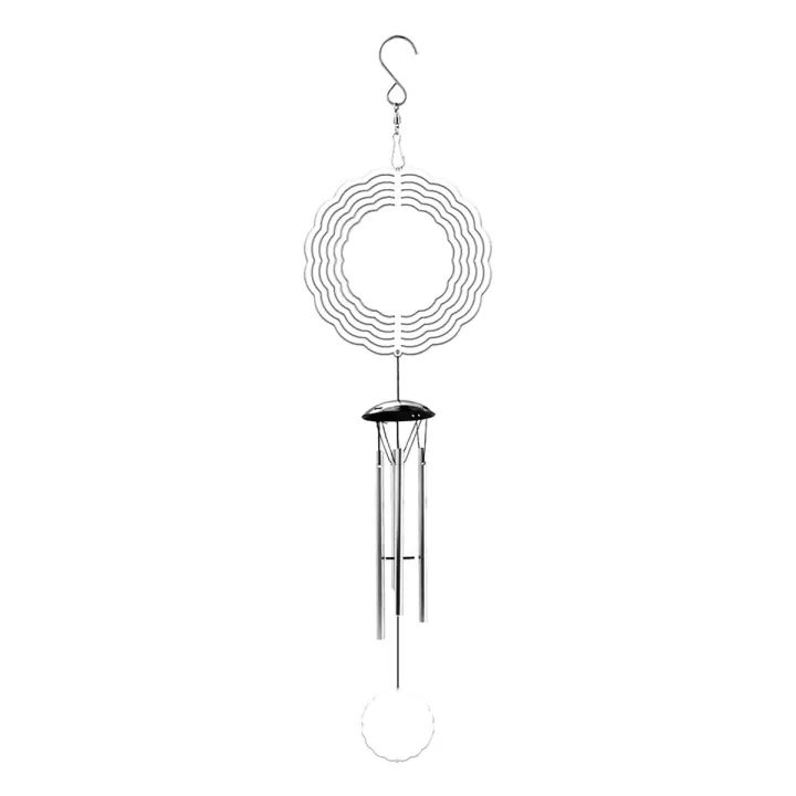 Espacios en blanco de Spinner de viento de sublimación, decoración al aire libre, Windchimes con 4 tubos de aluminio engrosados para mamá, abuela, Mujeres - 1