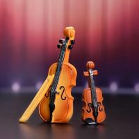Instrumento de música en miniatura, miniviolín de resina, adornos decorativos para casa de muñecas, manualidades, manualidades, hogar, Bar - details 6