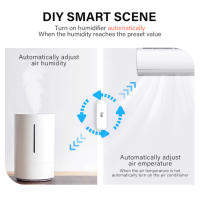 Sensor Inteligente De Temperatura Y Humedad ZigBee/WiFi Tuya Batería Alimentada Trabaja Con Alexa Google Home Seguridad Doméstica - details 2