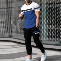 Conjunto deportivo de 2 piezas para hombre, traje de jogging con estampado 3D, moda de verano, nuevo estilo, camiseta de manga corta con sonrisa divertida y pantalón - details 5