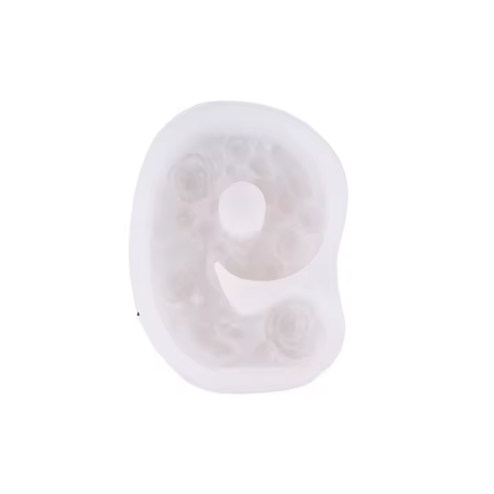 Moldes de resina de silicona con forma de número para velas, molde de yeso hecho a mano, flor de rosa, molde de jabón 3D, fabricación de velas - 1