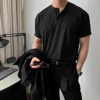Polo de manga corta para hombre, estilo americano, retro, elástico, rasgado, musculoso, Fiers, deportivo, top casual - details 4