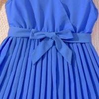 Vestido de Princesa para Niña en Verano Cinturón Encaje sin Mangas en Rosa - details 14