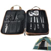 Juego de utensilios de cocina para acampada, utensilios de cocina portátiles con tenedores, 8 piezas - details 0