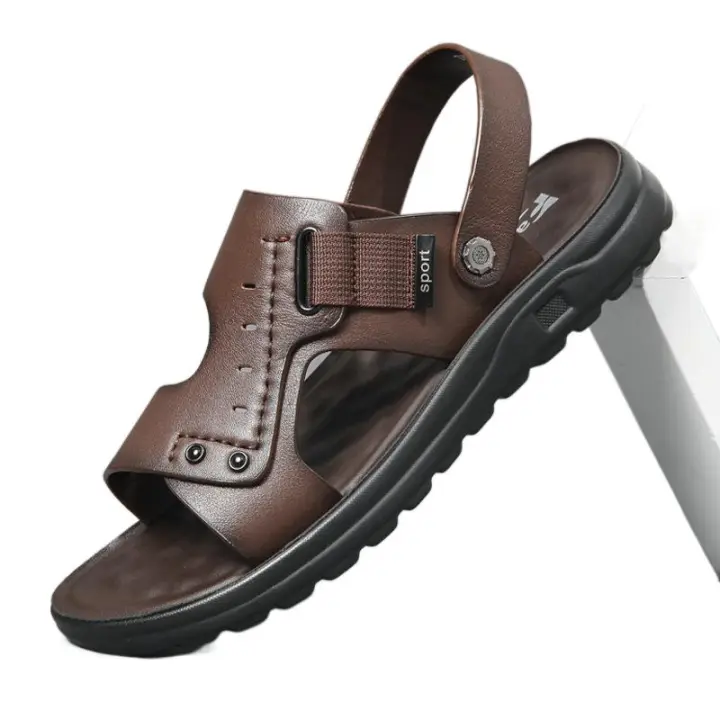 Nuevas Sandalias de Hombre 2025 Zapatos de Playa de Verano Estilo Doble Propósito para Conducir y Usar al Aire Libre Antideslizantes para Papá - 1