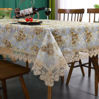 Mantel de encaje bordado, cubierta de mesa cuadrada rectangular, cubierta de gabinete, decoración del hogar, mantel - details 2