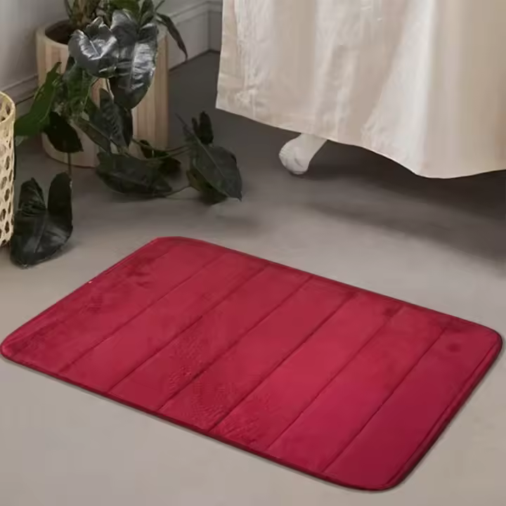 10 colores Alfombra de baño para el hogar Alfombras de baño súper absorbentes Alfombras Piso de espuma viscoelástica suave Dormitorio Piso de inodoro Alfombra de ducha Alfombrillas decorativas - 1