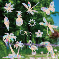 Pegatina De Ventana Anticolisión Suncatcher Arcoíris Gato Estrellas Luna Decoración De Navidad PVC Moderno Para Baño Y Vidrio - details 2
