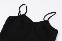 BUNO-Vestidos largos elegantes con espalda descubierta y cuello bajo para mujer, vestidos sexys sin mangas en negro y blanco, vestidos largos ajustados, novedad de 2025, batas de noche elegantes - details 15