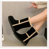 Botas de mujer de punta redonda de felpa,tacón alto,elegantes,invierno - details 16