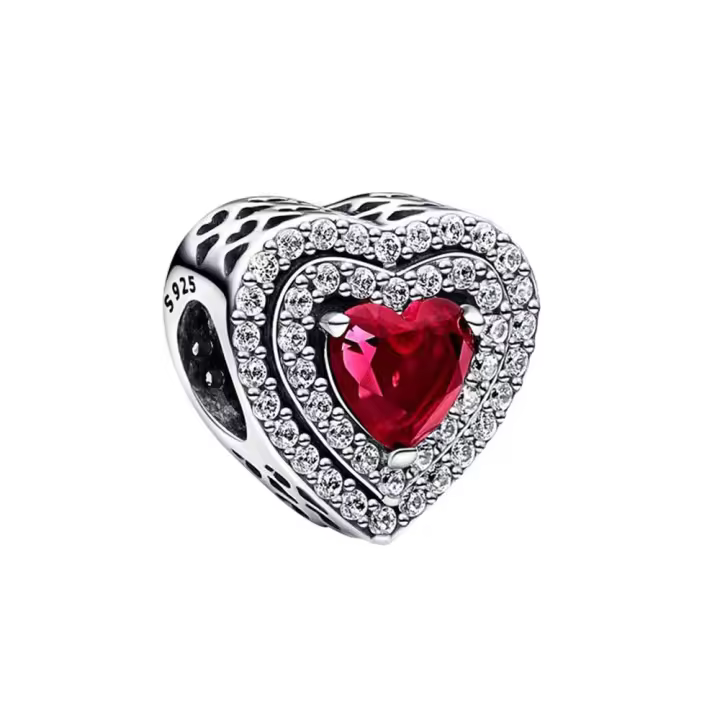 Colgante de Corazón de Plata Esterlina 925 Joyería de Plata para Damas 2024 - 1