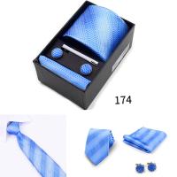 Caja de regalo de corbata para hombre con corbatas, pañuelos, gemelos, pinzas para corbata, conjuntos de 6 piezas, corbatas formales para festivales de bodas y negocios en grupo - details 13