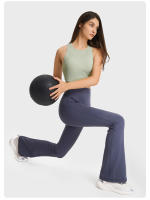 Sujetador deportivo de yoga para mujer SHINBENE con cuello alto y diseño de costilla para gimnasio y entrenamiento tipo Racerback con built in bra - details 9