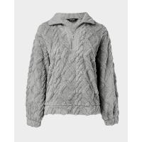 Otoño e Invierno nuevo suéter de Color sólido para mujer con parte superior de piel para mujer - details 2