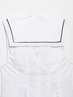 OUWU Top de Arco Decorativo Sólido de Color Elegante Cuello en V sin Mangas - details 4