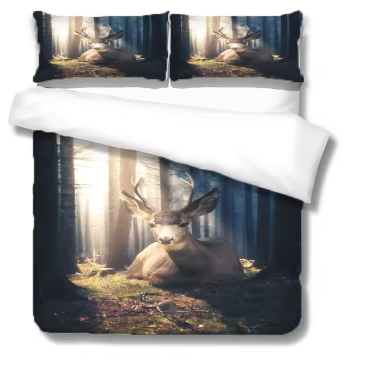 Juego de Ropa de Cama para Niños Creativo con Patrón Sintético Funda de Edredón, Funda de Almohada, Funda de Cama Habitación de Dormitorio - 1