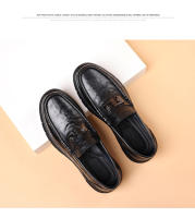 Nuevos zapatos casuales de cuero vacuno de primera capa para hombre, zapatos Doudou transpirables de cuero genuino - details 14