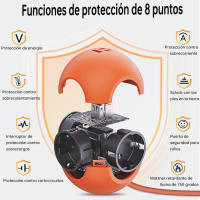 Enchufe multifunción con salida de corriente Enchufe europeo Adaptador de corriente para el hogar y la oficina de 3680 W con protección contra sobrecargas y salida estándar, tanto tipo C como USB están disponibles - details 3