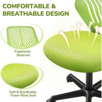Silla Escritorio de Oficina Ergonómica Silla Giratoria Altura Ajustable sin Reposabrazos Asiento Malla Rosa - details 59